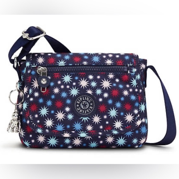 NWT Kipling Sabian Mini Crossbody Bag With Funky Stars 7.75''Lx 5.75''H x3.25''D - Picture 1 of 12
